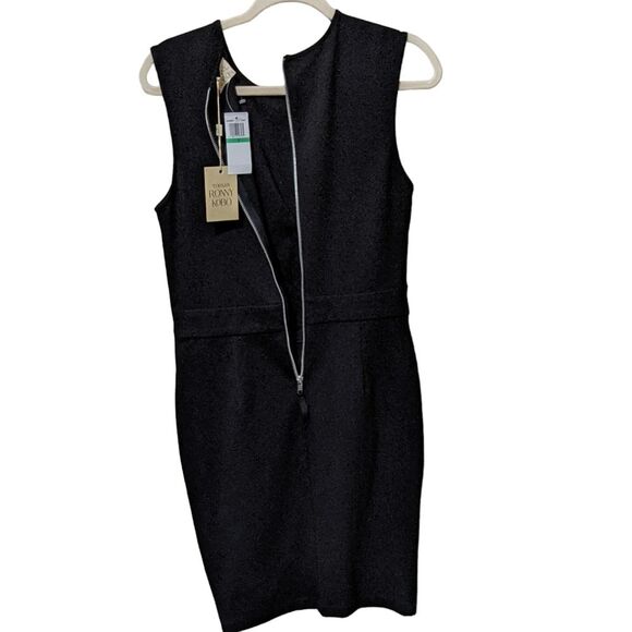 NWT Torn by Ronny Kobo NYC black stretch wrap detail sleeveless mini dress Large - Picture 9 of 11